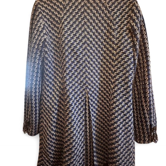 Saks Fifth Avenue Blue Long Cotton Overcoat Women’s size 4 - Picture 7 of 7